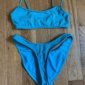 Triangl baby blue sparkle bikini